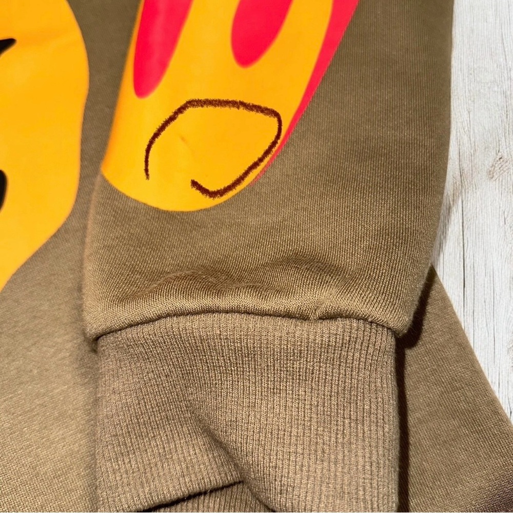 Lucky Me I See Ghosts Mens Brown/Khaki Graphic Pullover Sweatshirt Sz S - Picture 9 of 10